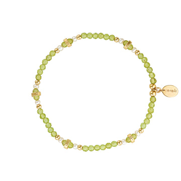 Olivine Bracelet ~ Peridot & Pearl