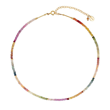 Elton Choker Necklace ~ Sapphire - 14Kt Gold Filled
