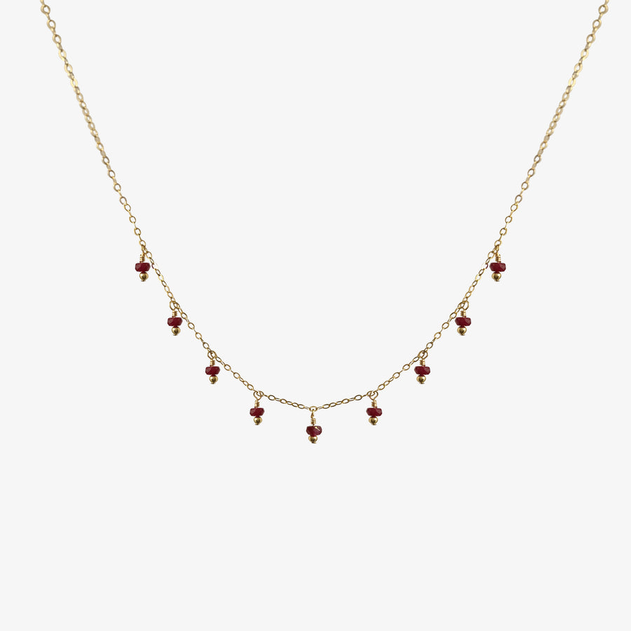 Rain Choker Necklace ~ Ruby