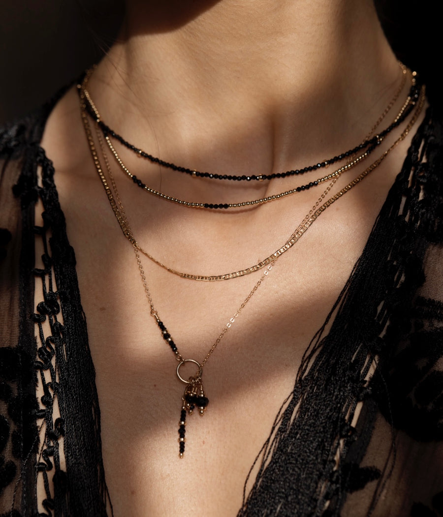 Kora Choker Necklace ~ Black Spinel