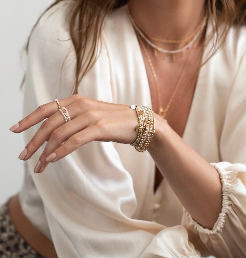 Pearl & Gold Bead Ring