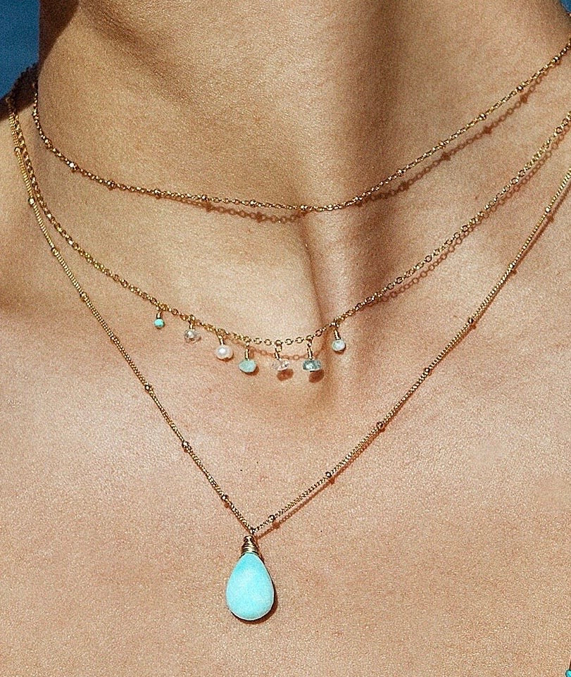 Chantilly Necklace ~ Aqua