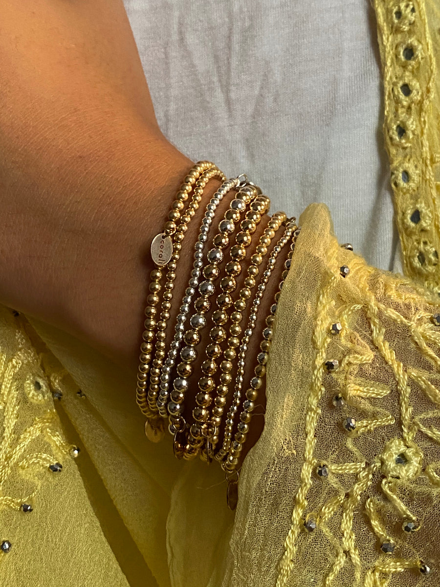 Bead Bracelet ~ Gold & Silver