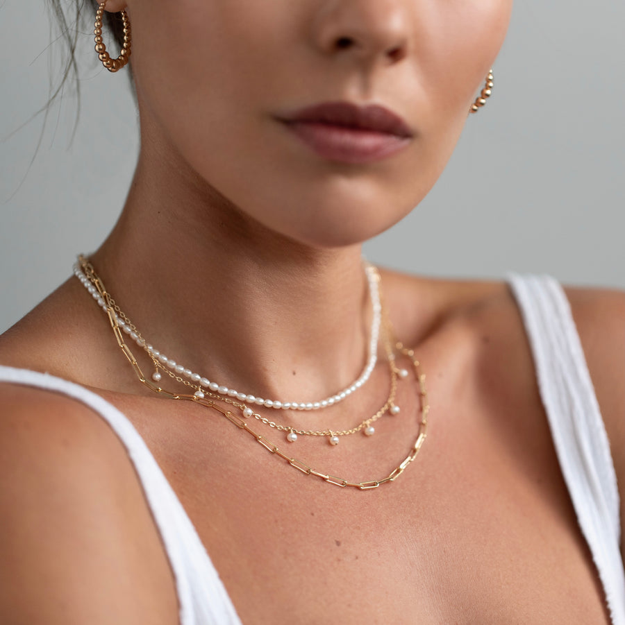 Samoa Choker Necklace ~ Pearl